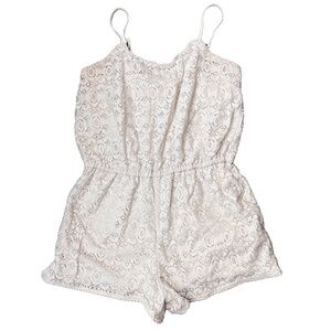 Mossimo Supply Co. Women's Boho Ivory Lace Romper Size L